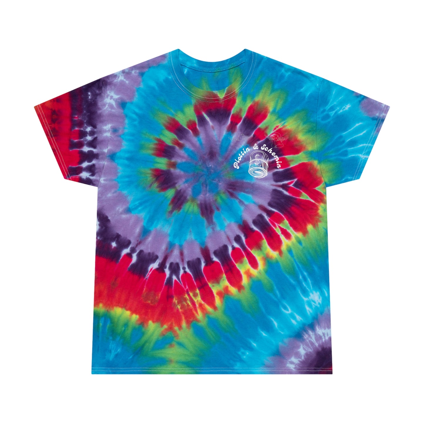 Plottin & $chemin Tie-Dye Spiral Tee