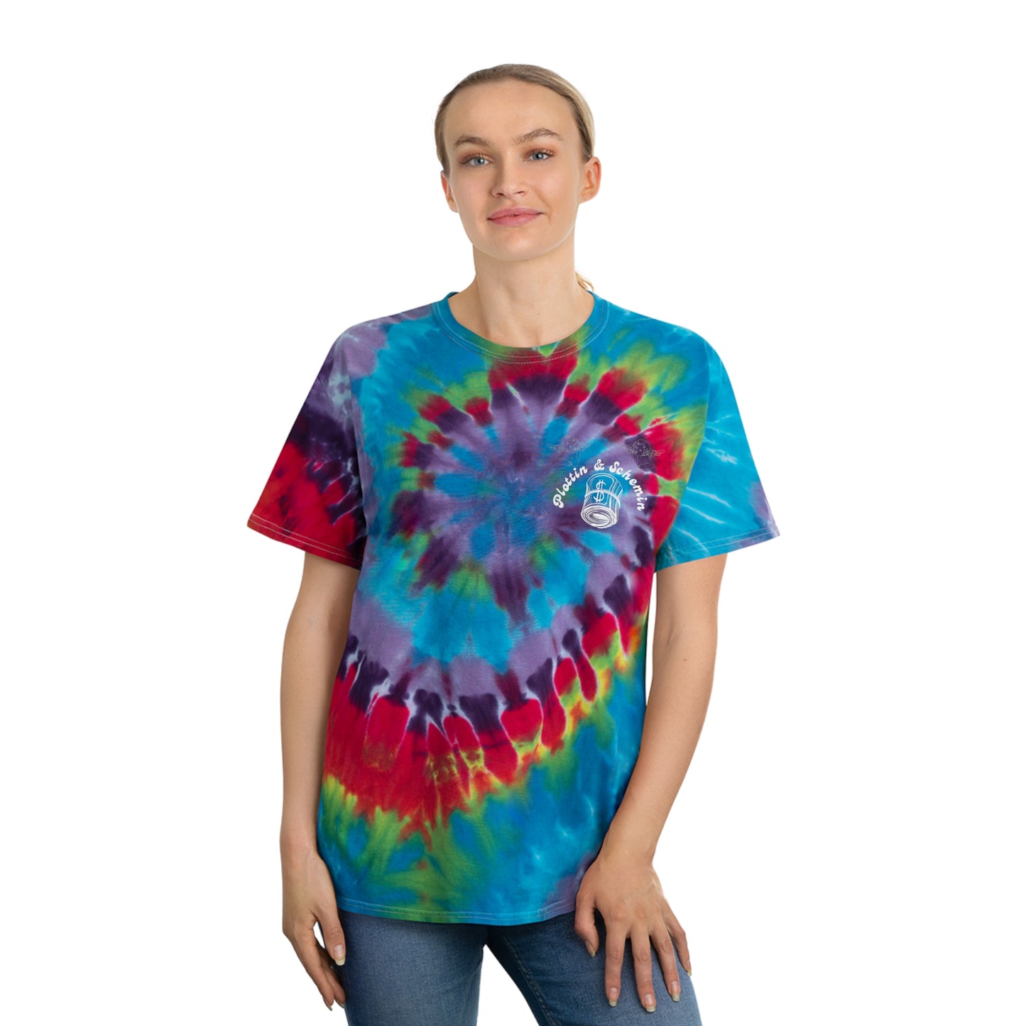 Plottin & $chemin Tie-Dye Spiral Tee