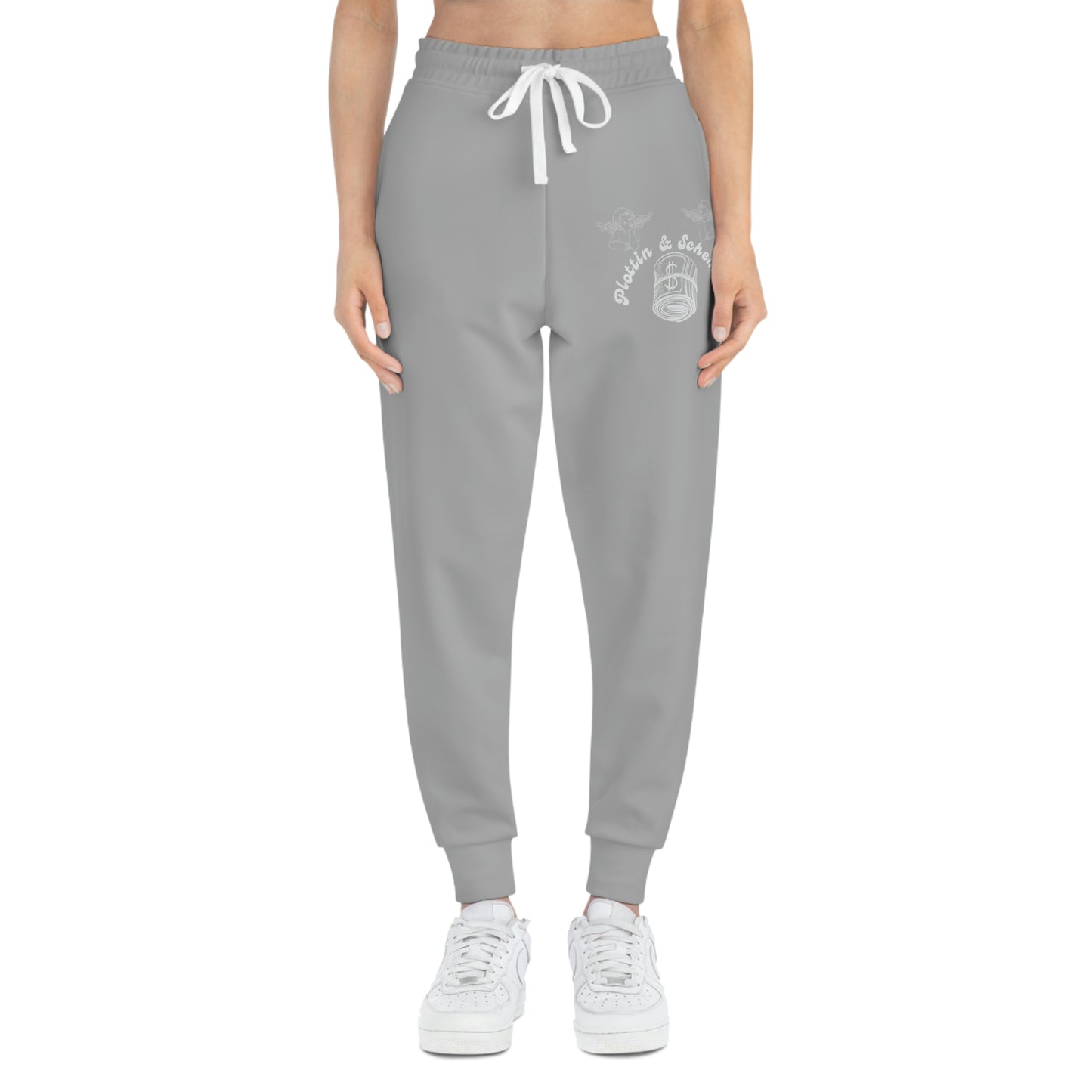 Plottin & $chemin Grey X White Joggers