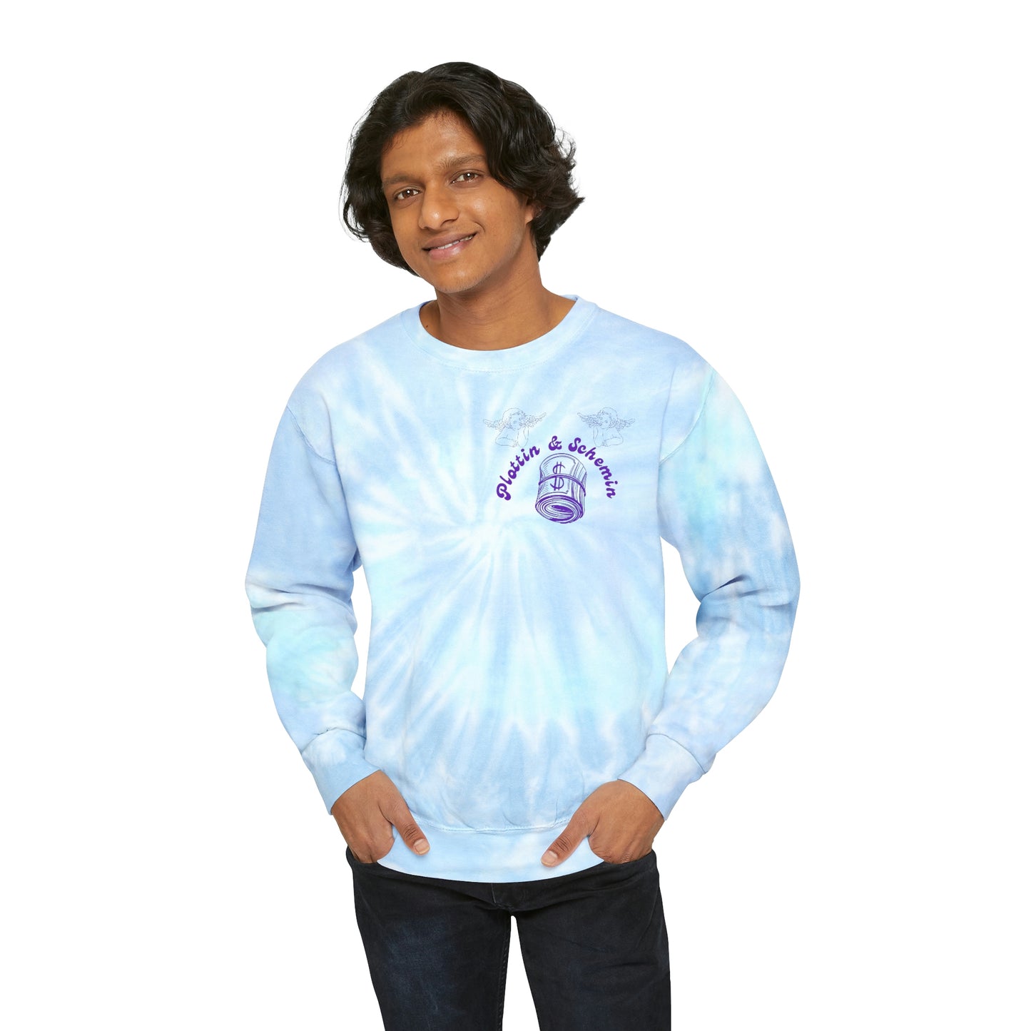 Plottin & $chemin 420 Tie-Dye Crewneck