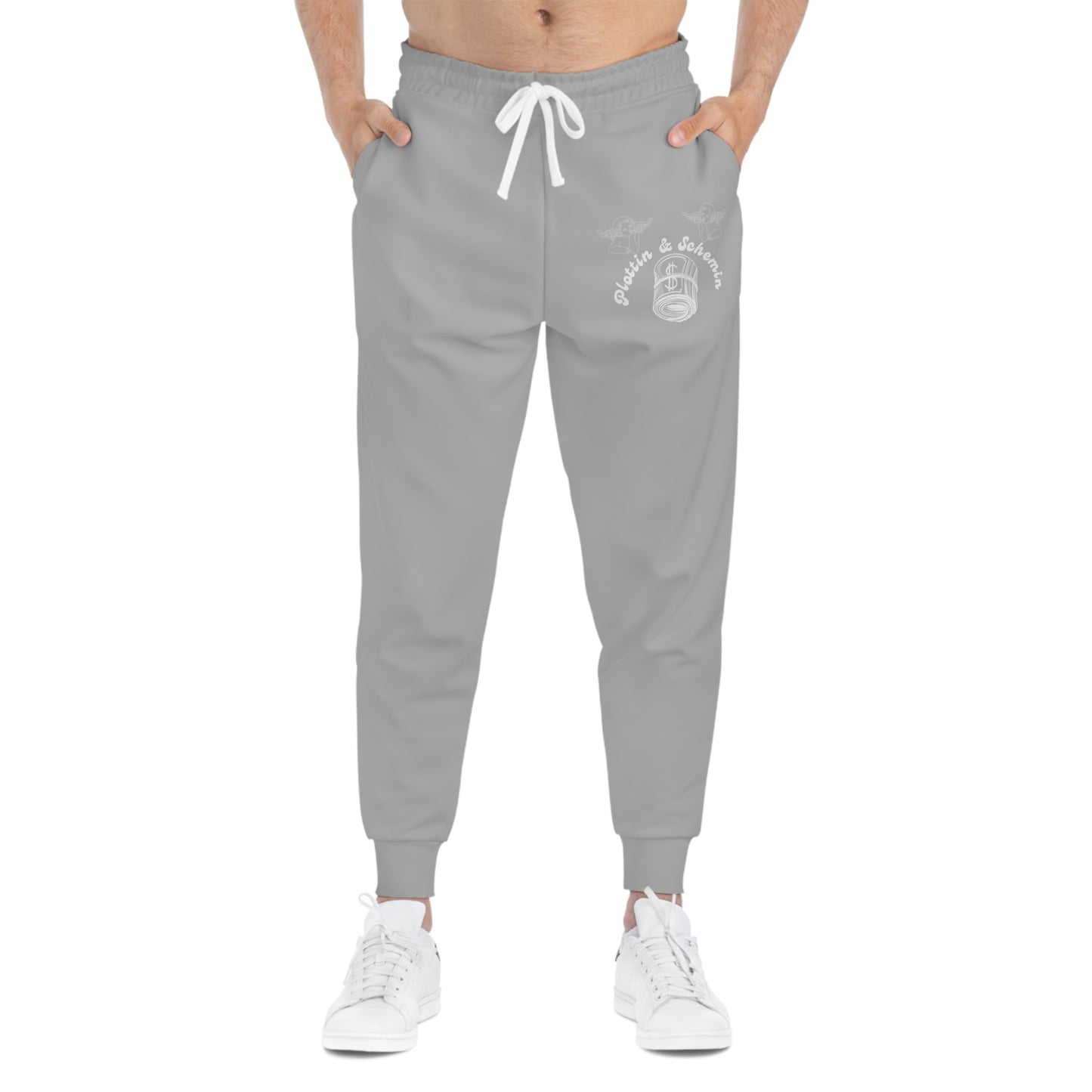 Plottin & $chemin Grey X White Joggers