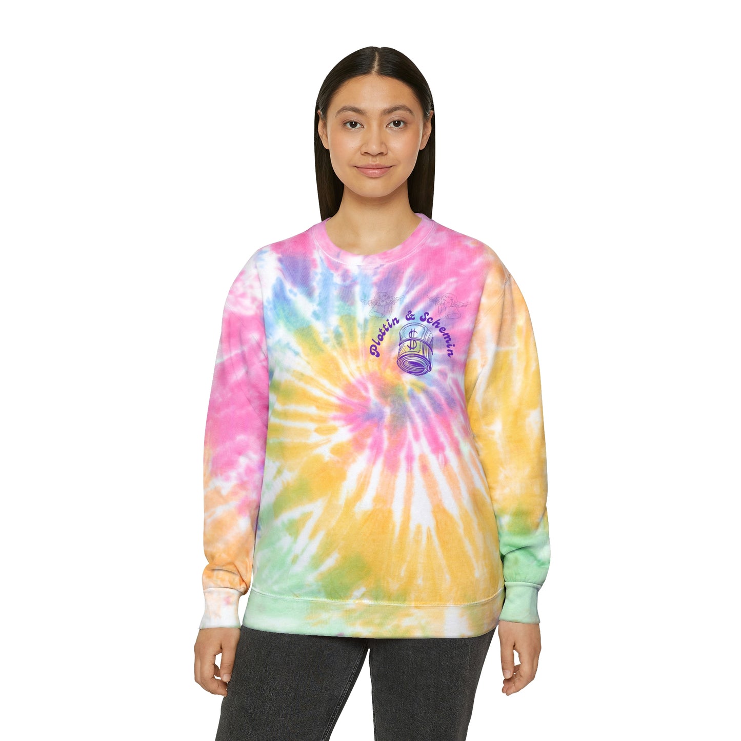 Plottin & $chemin 420 Tie-Dye Crewneck