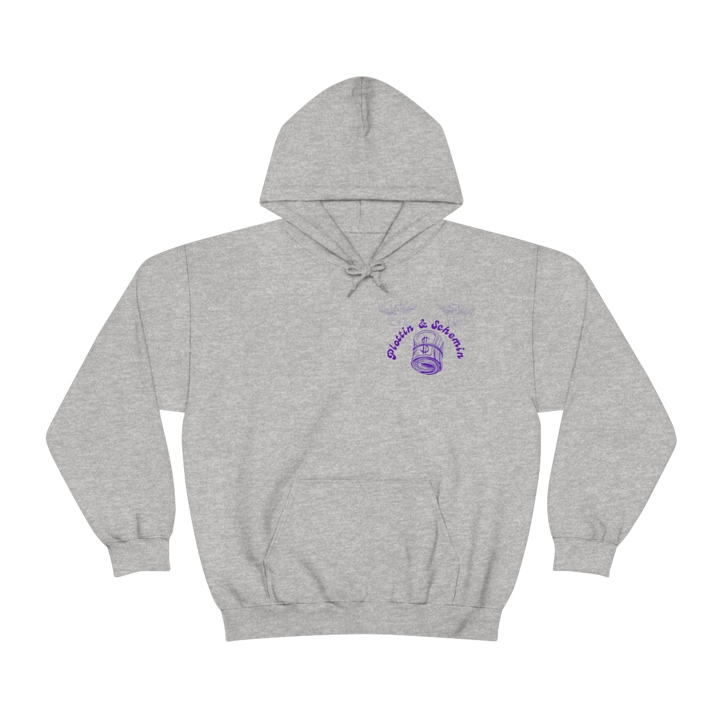 Plottin & $chemin Purp X White Font Pull Over