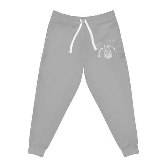 Plottin & $chemin Grey X White Joggers